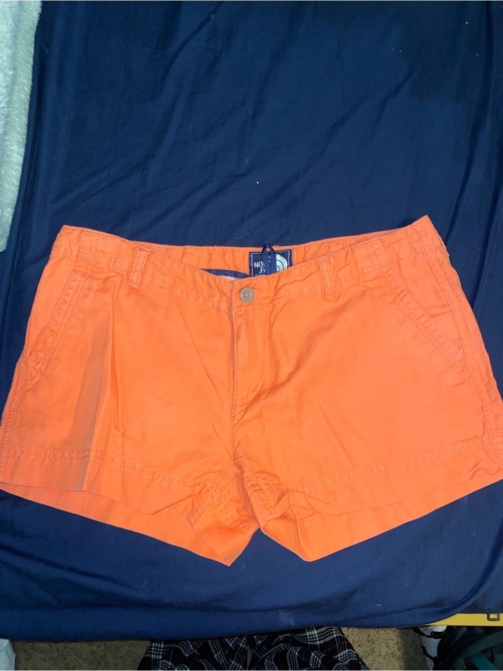 North Face Orange Flat Front womens Shorts